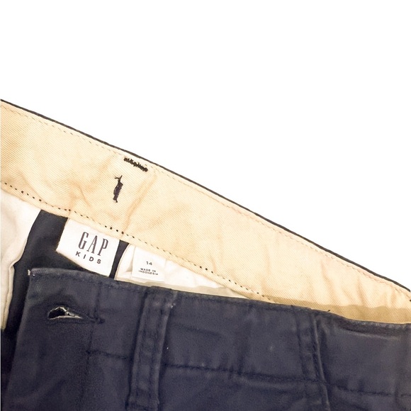 GAP Kids Dark Blue Flat Front Trousers boys sz 14 - Picture 3 of 3